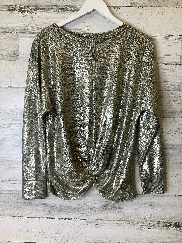 women's tops for beach outingsTop Long Sleeve By Clothes Mentor In Gold, Size: M