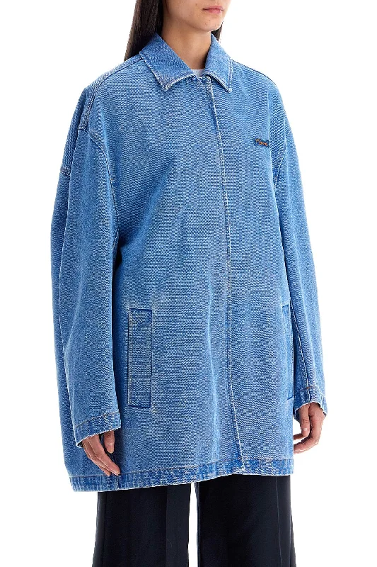 women's coats with cinched waistsMarni 'oversized Organic Denim Jacket