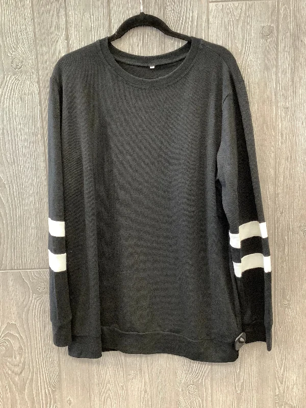 women's tops with geometric patternsTop Long Sleeve By Clothes Mentor In Black & White, Size: Xxl