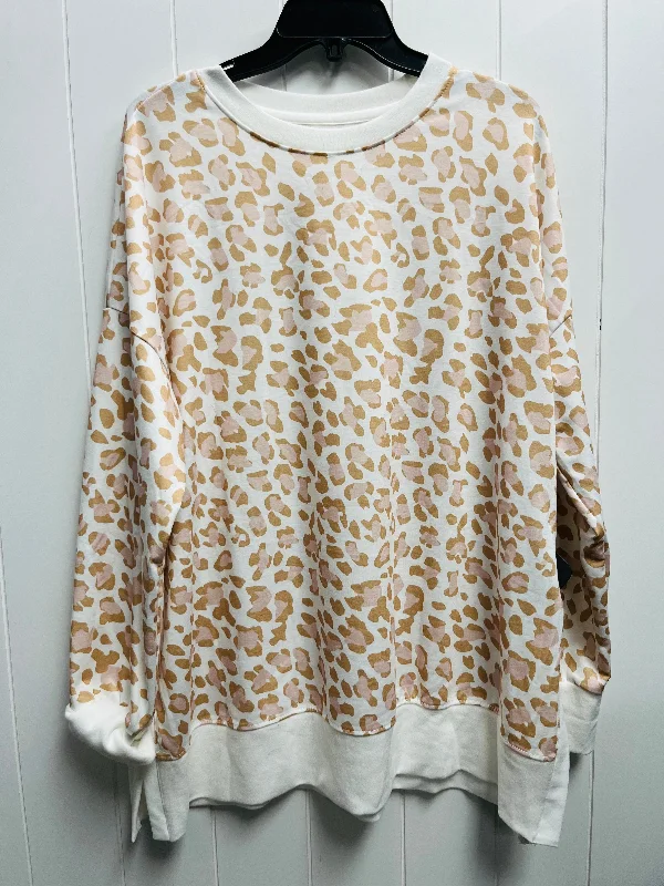 women's tops for relaxed weekendsTop Long Sleeve By Clothes Mentor In Animal Print, Size: 2x