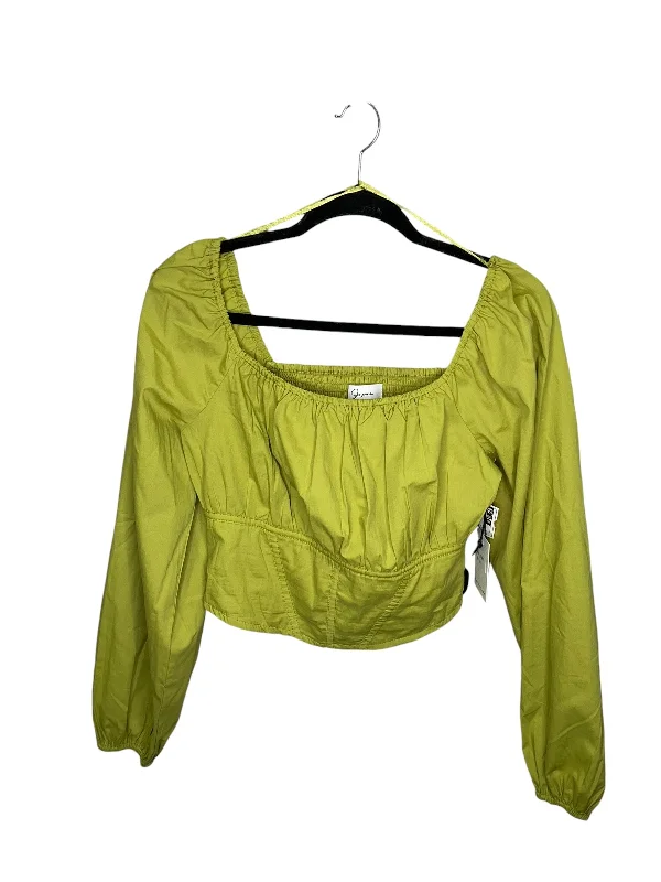 women's tops for black-tie affairsTop Long Sleeve By Clothes Mentor In Green, Size: L