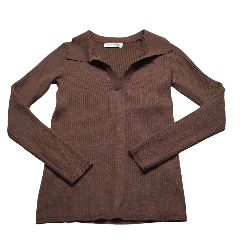 women's tops for those who want to add a bit of flair and personality to their looksTop Long Sleeve By Clothes Mentor In Brown, Size: S