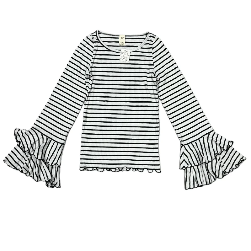 striped women's topsTop Long Sleeve By We The Free In Grey & White, Size: M