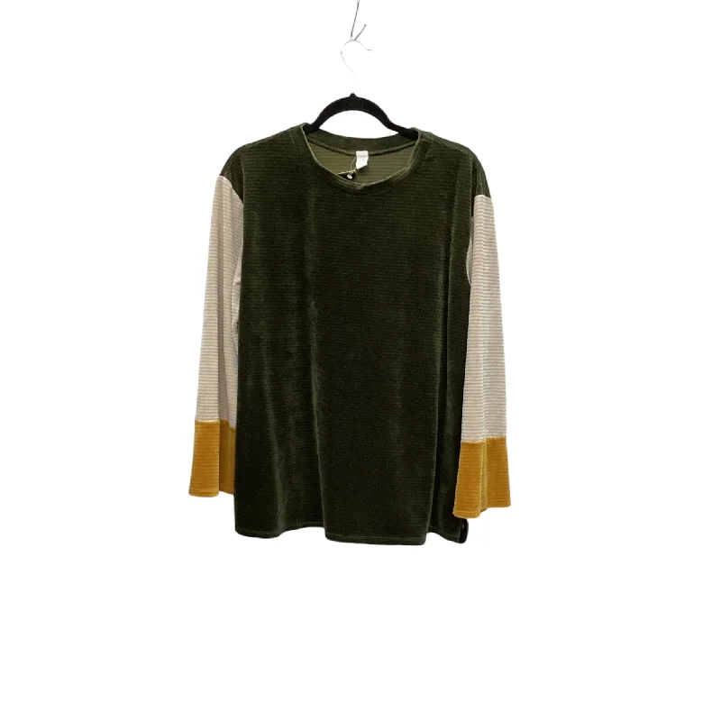 women's tops for fashion-conscious professionalsTop Long Sleeve By Clothes Mentor In Green, Size: S