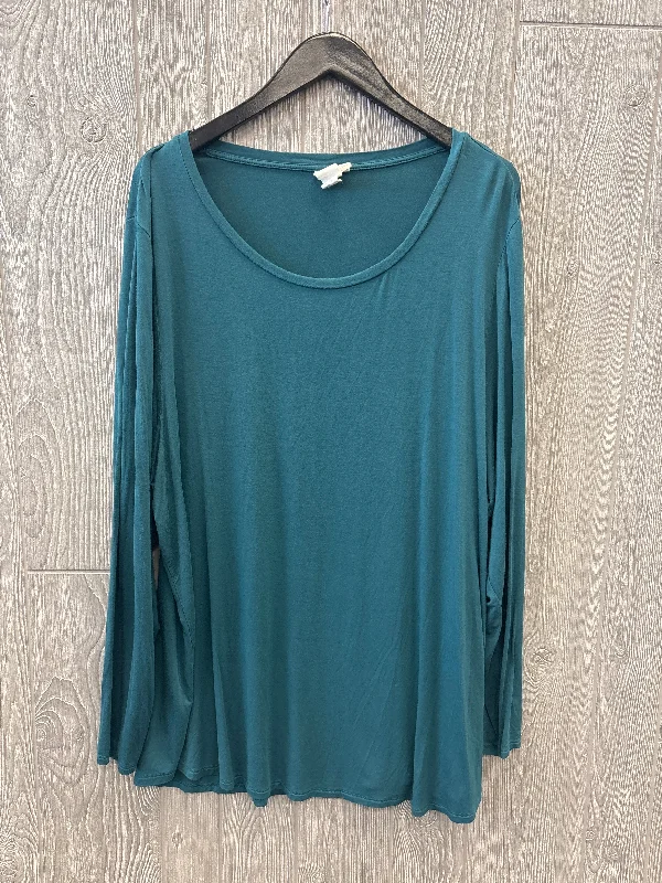 women's tops for casual FridaysTop Long Sleeve By Clothes Mentor In Green, Size: 3x