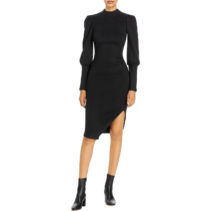 women's stretchy dressesJonathan Simkhai Womens Puff Sleeve Knee Midi Dress