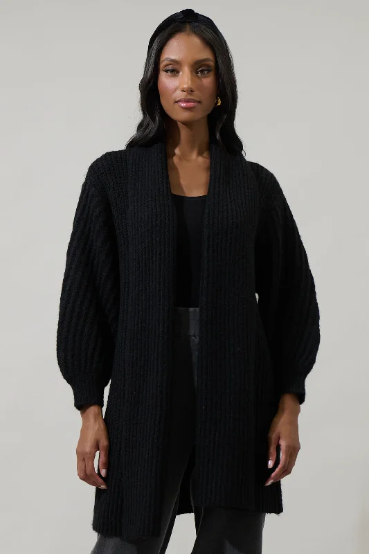 eco-friendly women's coatsHaeli Oversized Open Front Cardigan