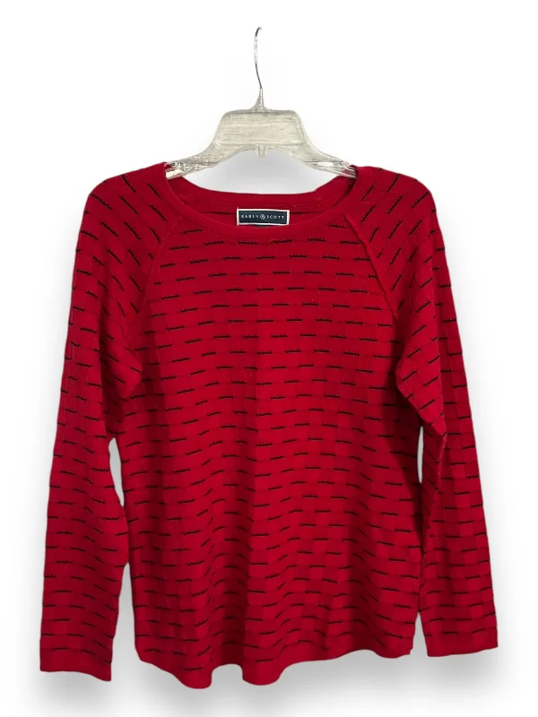 women's tops for those who want to create outfits that are both trendy and timelessTop Long Sleeve By Karen Scott In Red, Size: S