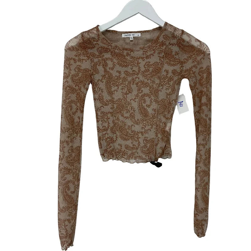 elegant women's topsTop Long Sleeve By Clothes Mentor In Brown, Size: Xs