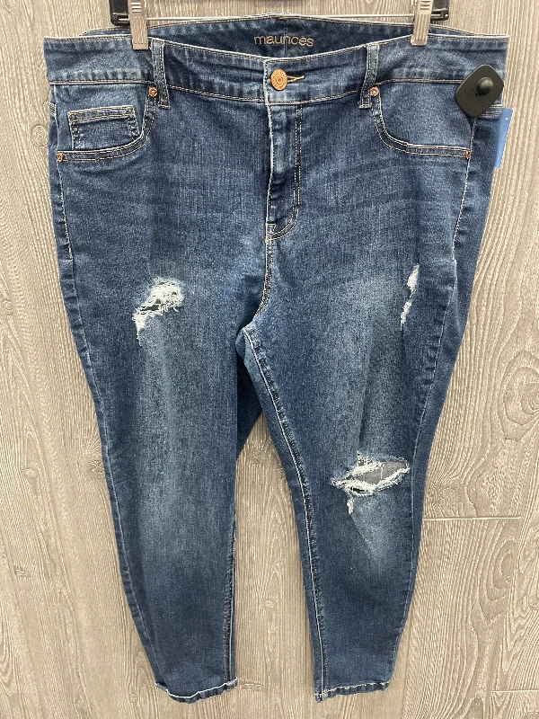 women's denim jeans for a stylish outfitJeans Cropped By Maurices In Blue Denim, Size: 20