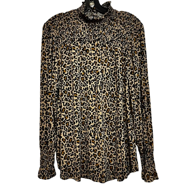 women's tops for fashion-conscious professionalsTop Long Sleeve By Clothes Mentor In Animal Print, Size: M