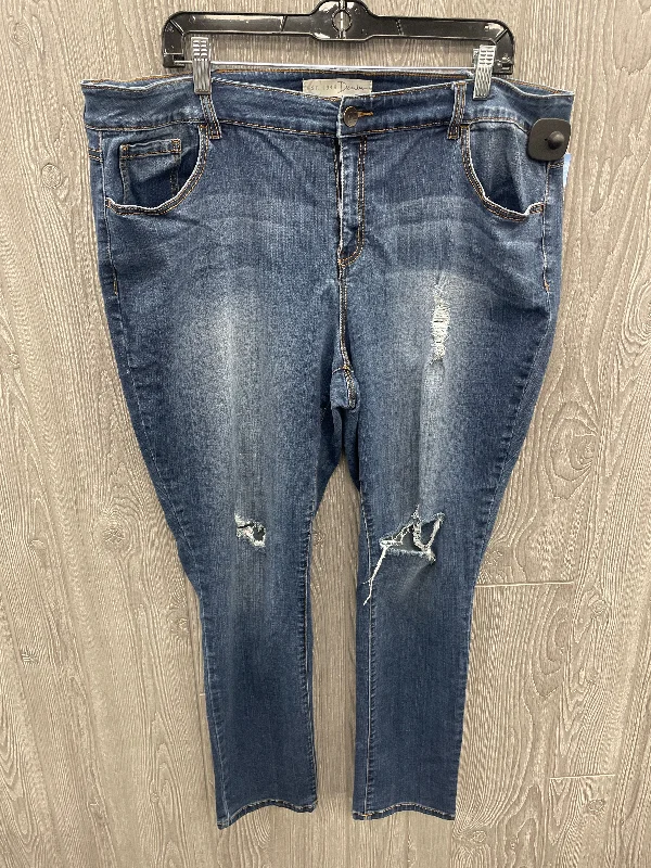 women's denim jeans for a vintage styleJeans Straight By Cato In Blue Denim, Size: 20