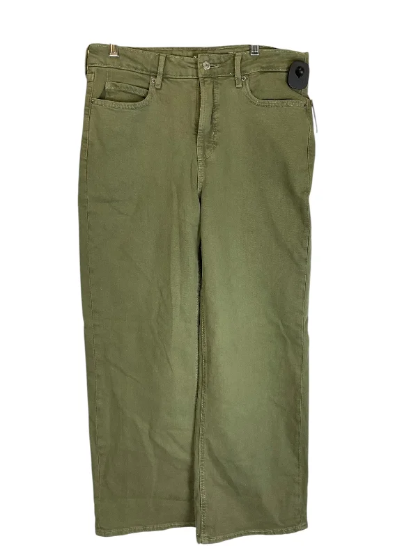 women's denim jeans for a stylish outfitJeans Wide Leg By Old Navy In Green Denim, Size: 10