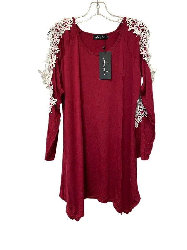 women's tops for those who want to add a pop of color to their outfitsTop Long Sleeve By Clothes Mentor In Red, Size: Xl