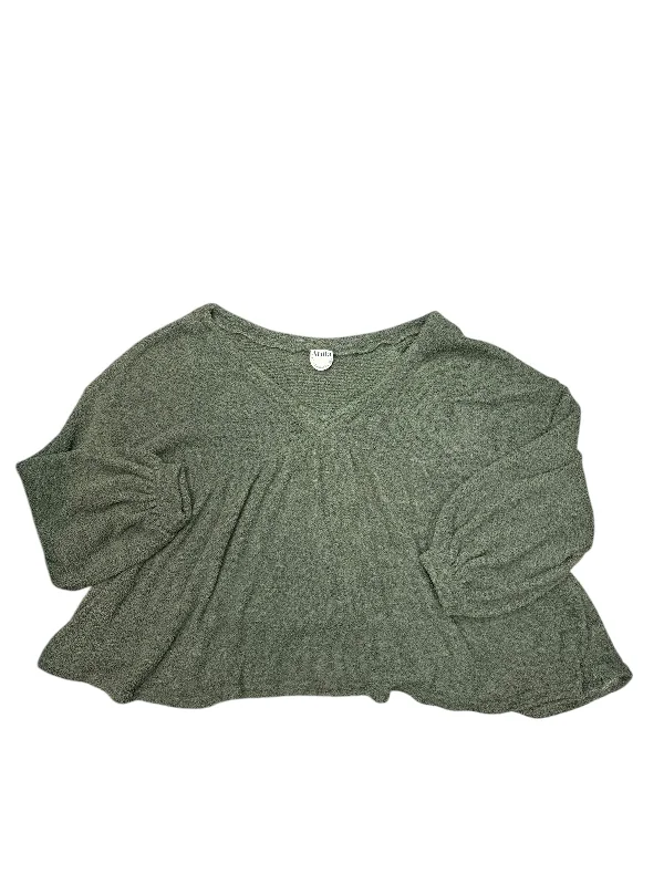 women's tops with cold-shoulder cuts and lace detailingTop Long Sleeve By Clothes Mentor In Green, Size: 3x