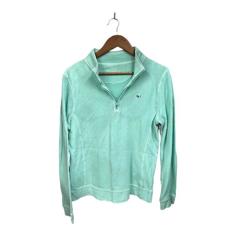 women's tops for those who love to mix and match prints and patternsTop Long Sleeve By Vineyard Vines In Green, Size: L