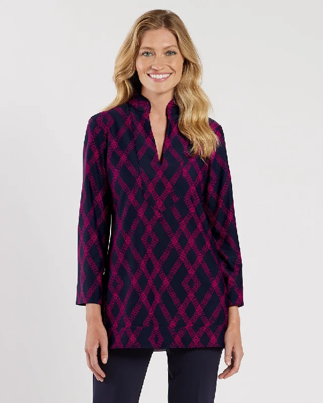 women's tops for those who want to show off their figure in a flattering wayChris Tunic Top - Jude Cloth