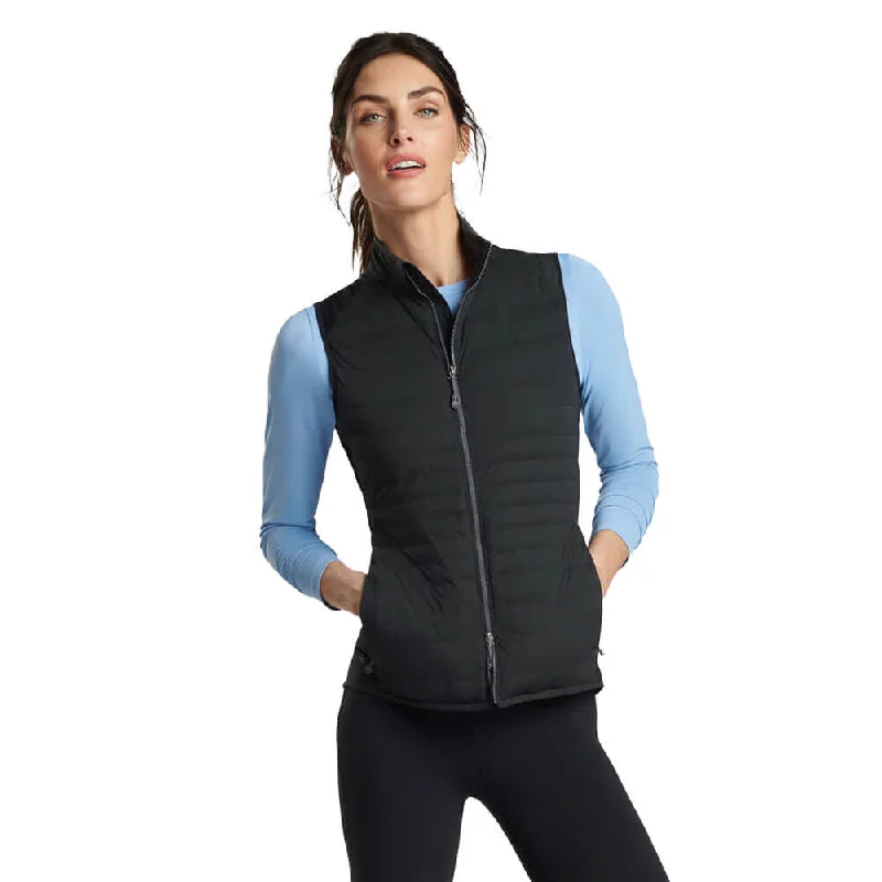 modern women's coatsPeter Millar Women's Fuse Hybrid Vest - Black*