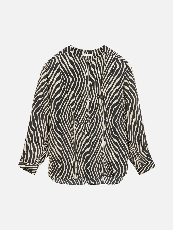 cozy women's tops for fall and winterFayette Blouse in Zebra