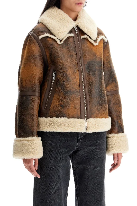 women's coats in bold colorsStand Studio Lessie Faux Shearling Jacket