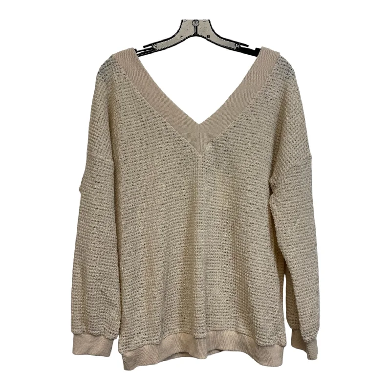 women's tops for those who love to experiment with fashionTop Long Sleeve By Clothes Mentor In Wheat, Size: M