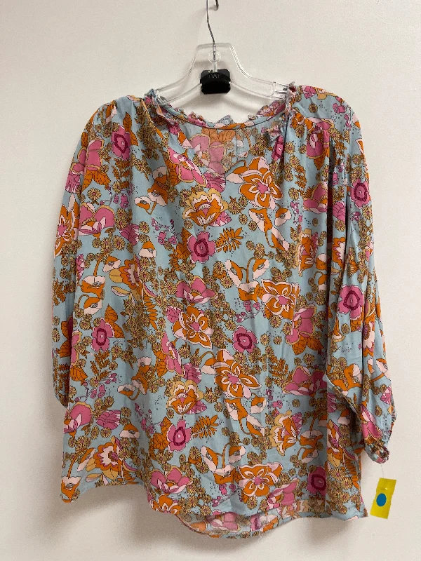 women's tops for casual FridaysTop Long Sleeve By Clothes Mentor In Floral Print, Size: M