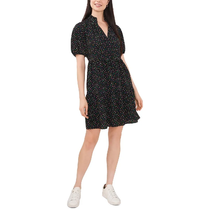 women's stretchy dressesCeCe Womens Polka Dots Casual Midi Dress