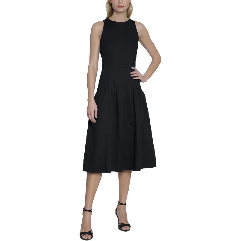 women's casual dressesMaggy London Womens Jewel Neck Midi Fit & Flare Dress