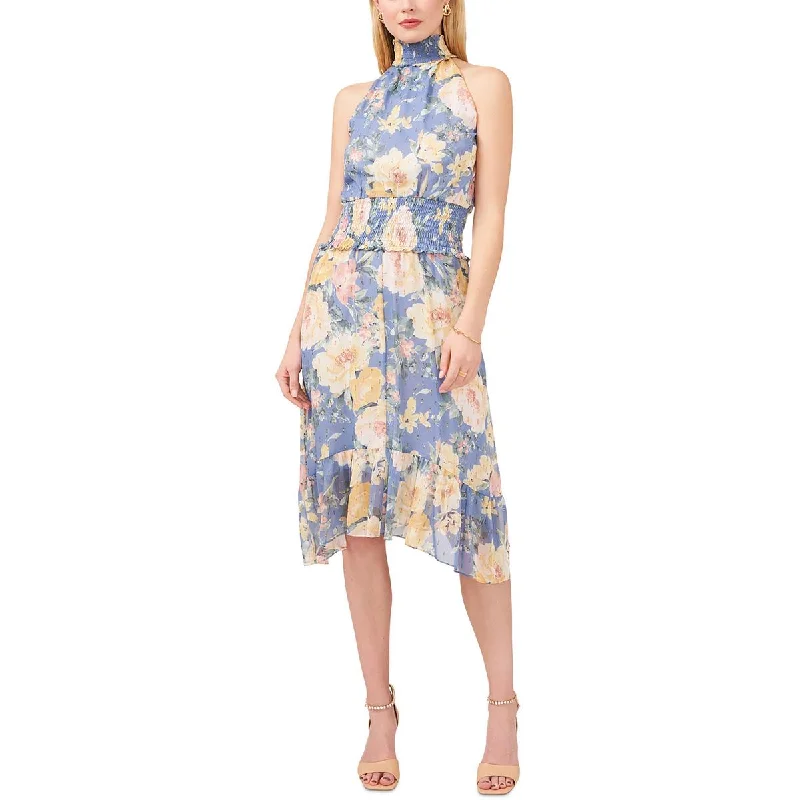 Floor-Length DressMSK Womens Floral Long Midi Dress