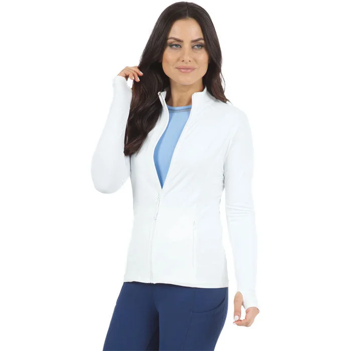 women's coats for those who appreciate timeless fashionIBKUL Performance Jacket - White