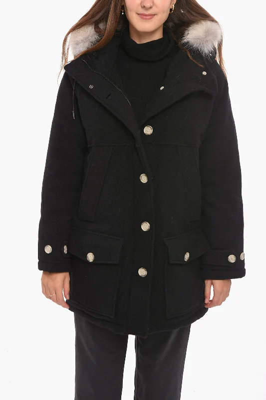 women's coats for layeringWoolrich real fur trimming TUNDRA padded parka