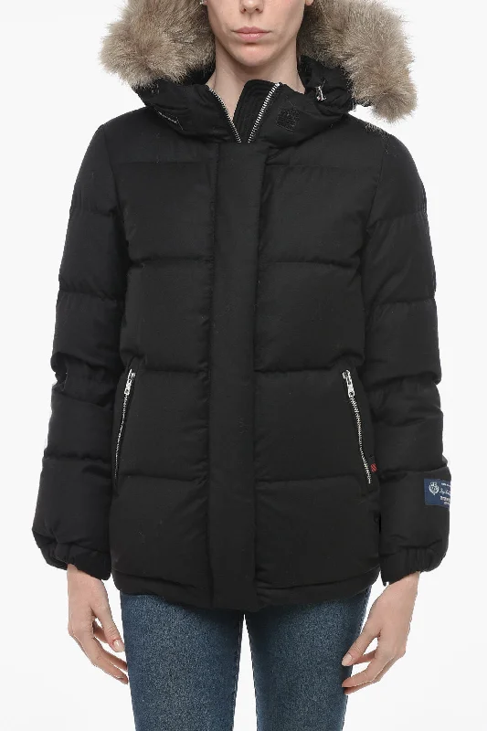 women's coats that offer both functionality and fashion-forward flairWoolrich Down Jacket ALIQUIPPA With Removable Fur