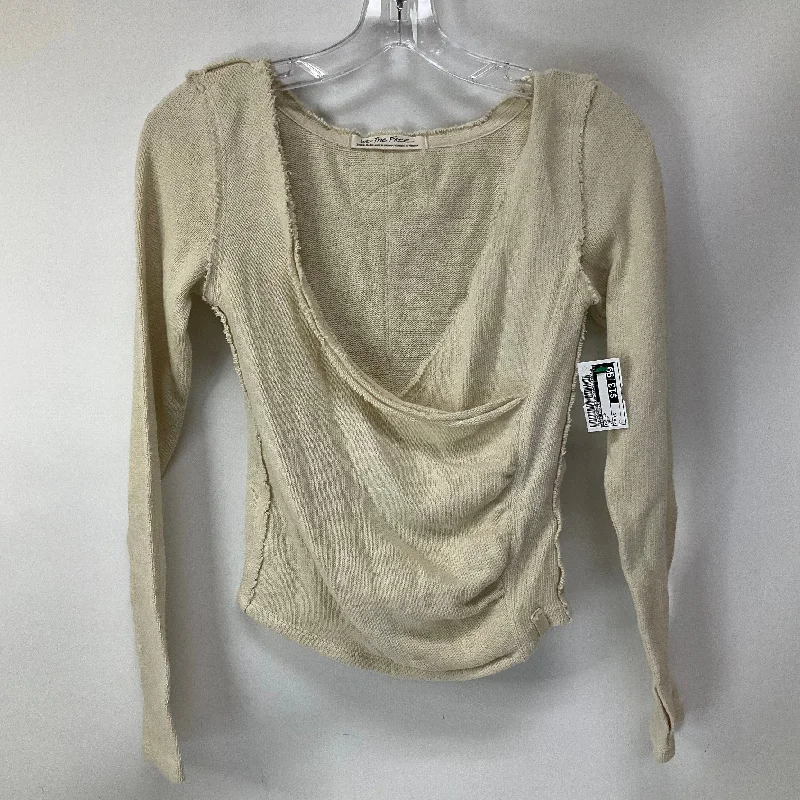 women's tops for those who want to make a fashion statementTop Long Sleeve By Free People In Cream, Size: Xs