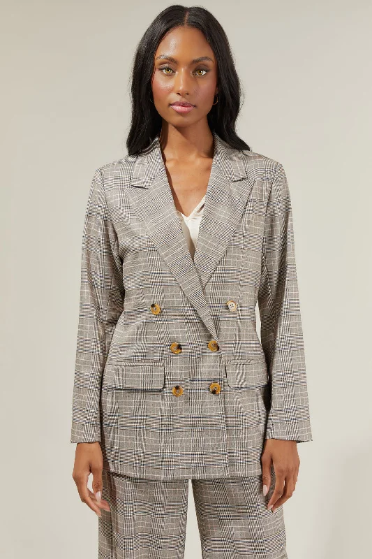 women's trench coatsMulvane Classic Plaid Blazer