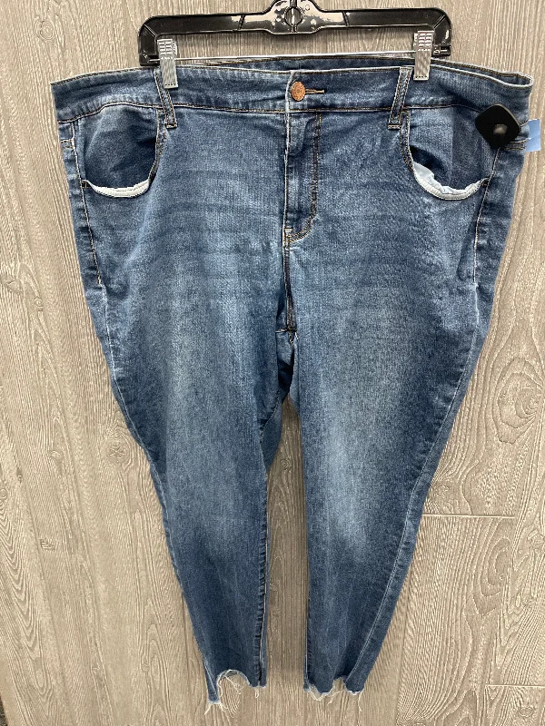 women's denim jeans for a glamorous eveningJeans Cropped By Maurices In Blue Denim, Size: 22