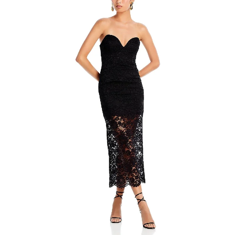 women's velvet dressesBardot Womens Artemis Lace Midi Cocktail And Party Dress