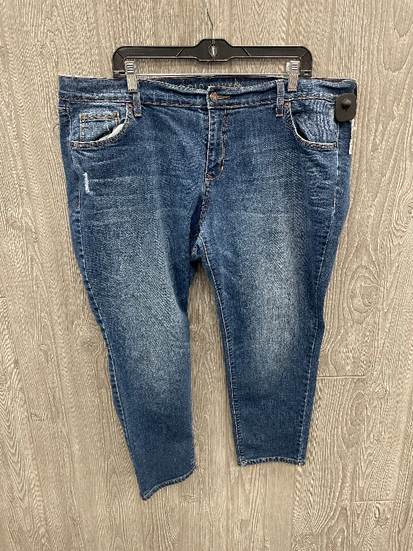 women's denim jeans for a night at the clubJeans Straight By Old Navy In Blue Denim, Size: 18