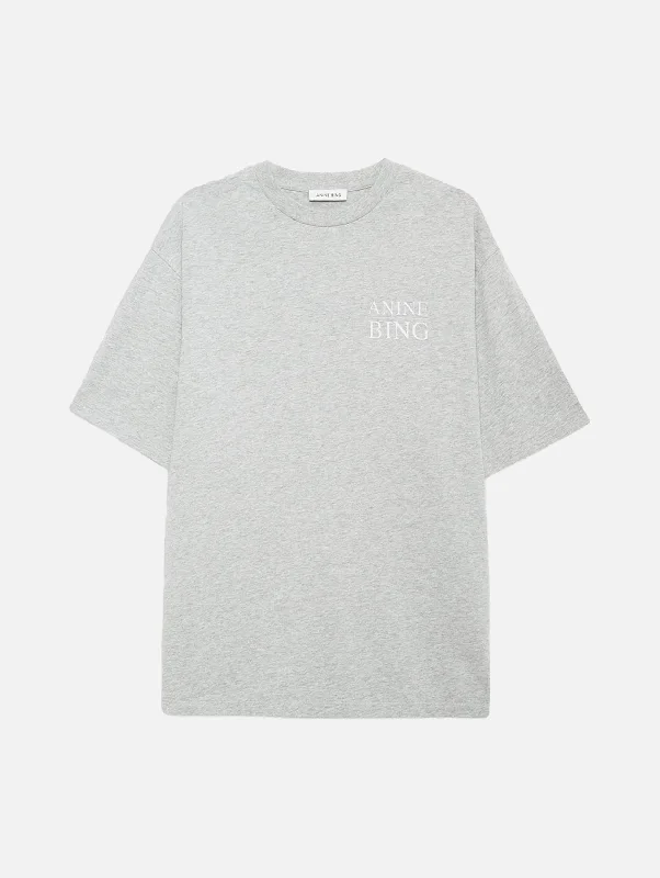 lace women's topsMyers Serif Tee in Washed Heather Grey