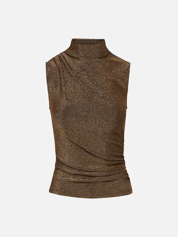 women's tops for bridal showers and baby showersMylie Sleeveless Top in Antique Gold