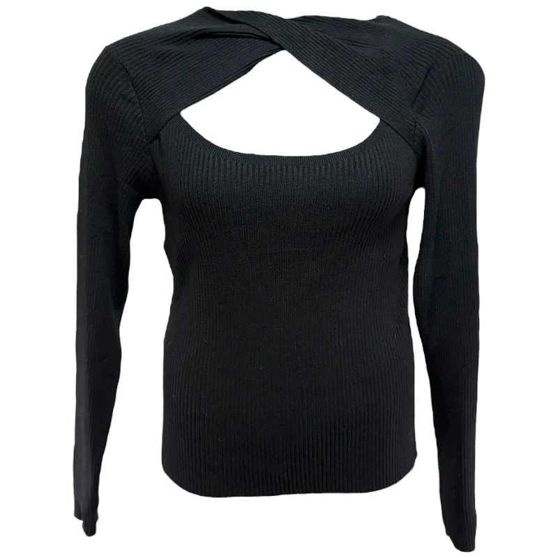 women's tops for minimalist aestheticsTop Long Sleeve By Zeagoo In Black, Size: L