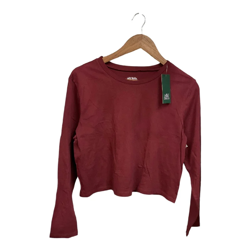 women's tops for those who want to wear versatile pieces that can be dressed up or downTop Long Sleeve By Wild Fable In Red, Size: L