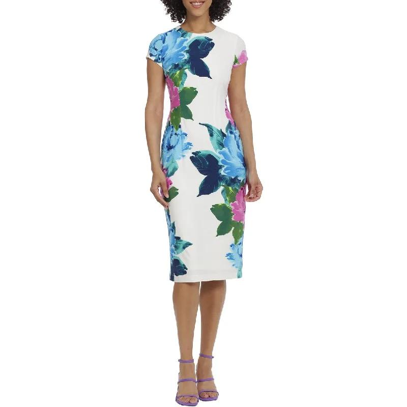 women's midi dressesMaggy London Womens Floral Midi Sheath Dress