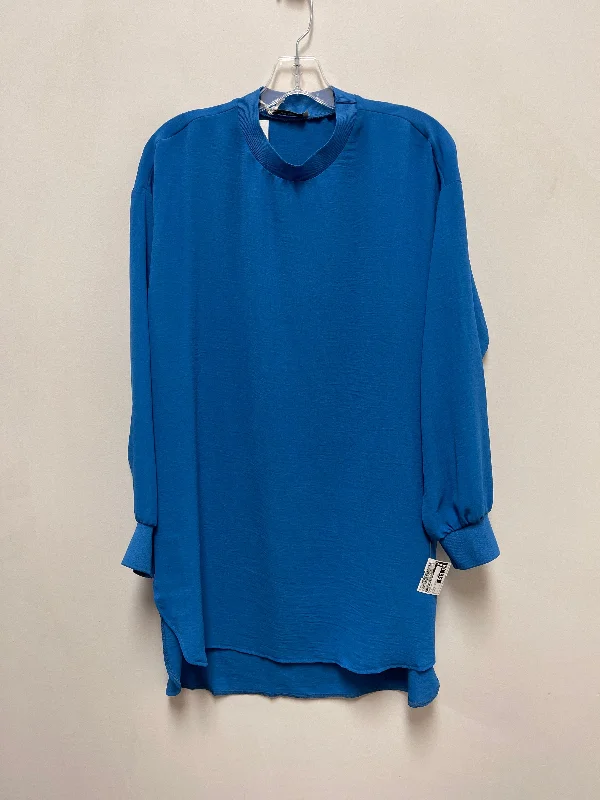 women's tops made from cottonTunic Long Sleeve By Clothes Mentor In Blue, Size: Xl