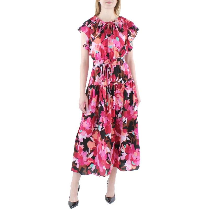 Mermaid DressMaggy London Womens Floral Ruffled Midi Dress