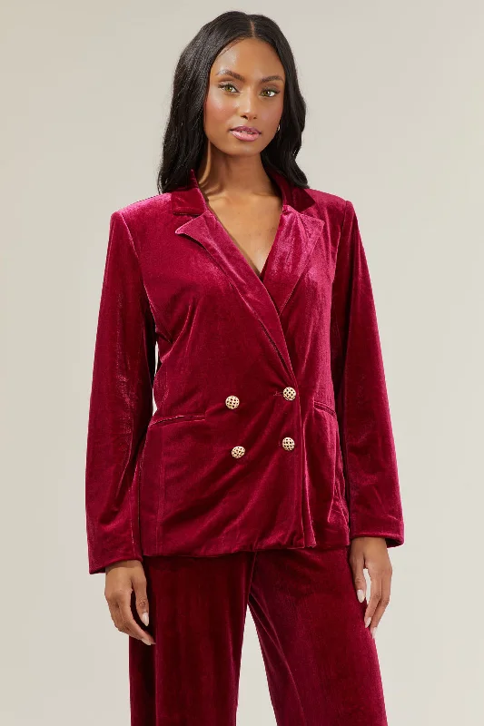 women's coats for those who love to experiment with fashionYami Velvet Collared Blazer