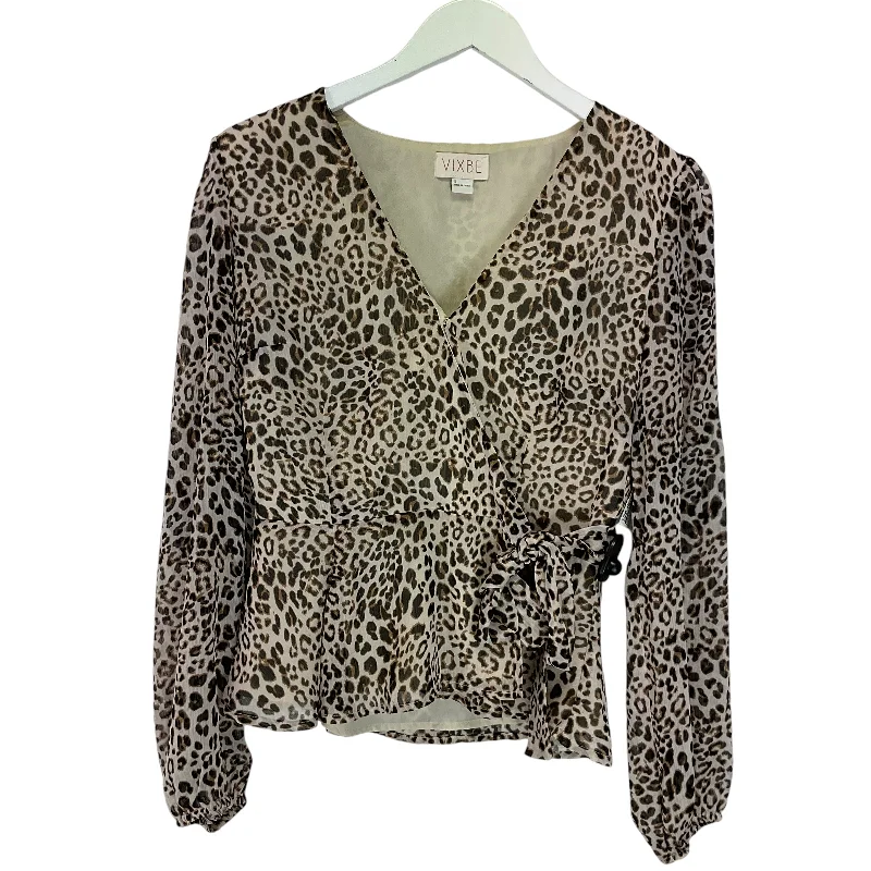 women's tops with unique designsTop Long Sleeve By Clothes Mentor In Animal Print, Size: S