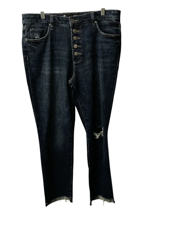 women's denim jeans with elastic waistbandsJeans Skinny By Kut In Blue Denim, Size: 8