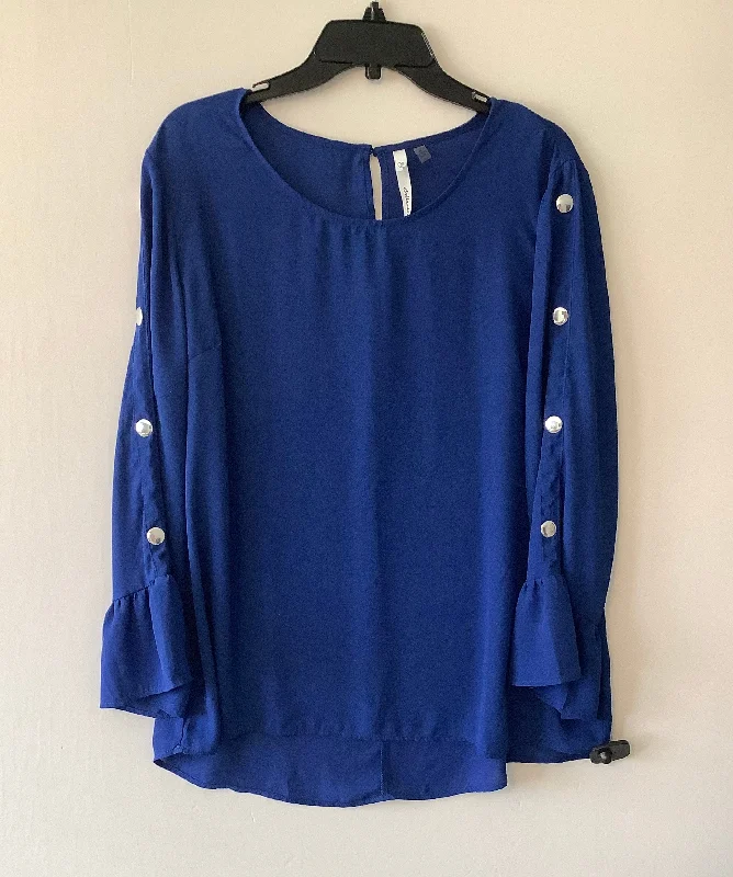 women's tops for cocktail partiesTop Long Sleeve By Clothes Mentor In Blue, Size: Xl