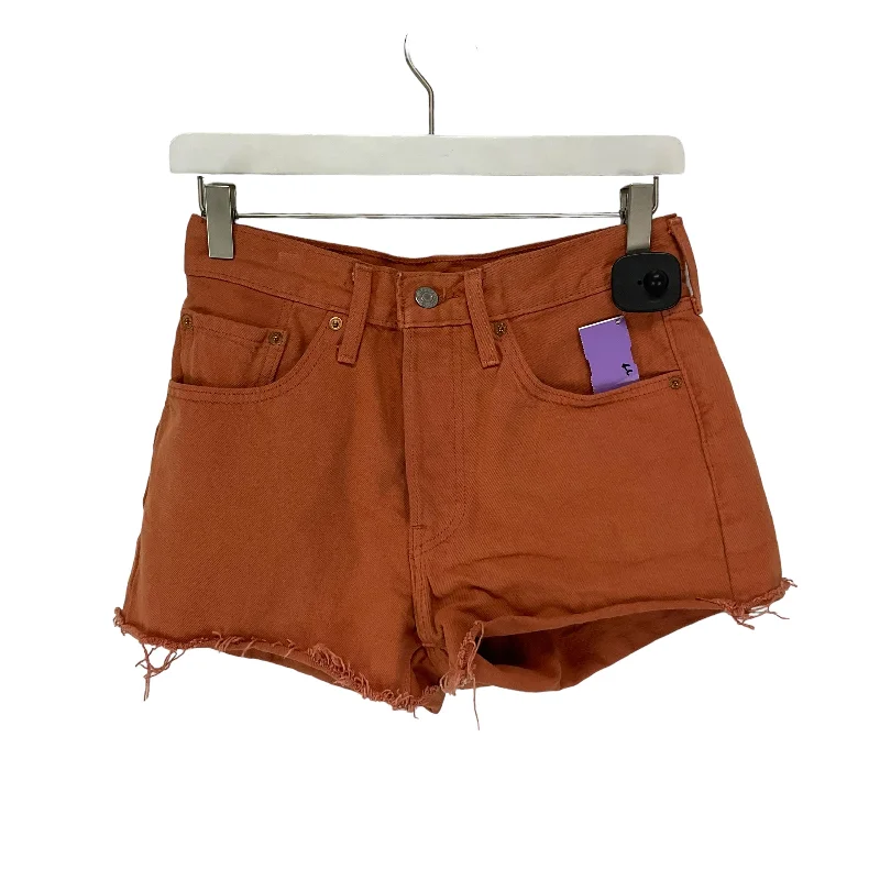 women's warm shortsOrange Shorts Levis, Size 4