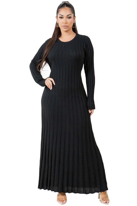 women's sustainable dressesWOMEN FASHION KNITWEAR LONG MAXI DRESS